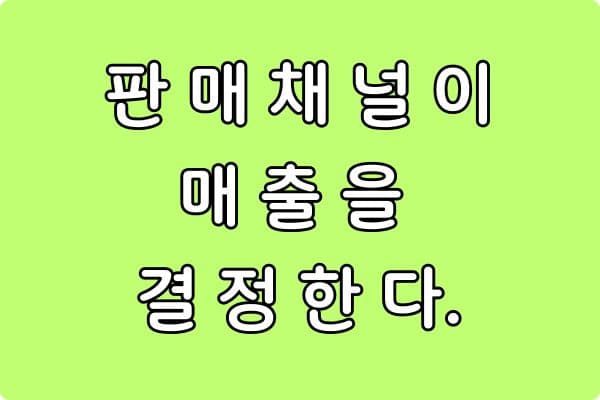 판매 채널 선택이 매출을 결정한다: 실전 비교 가이드